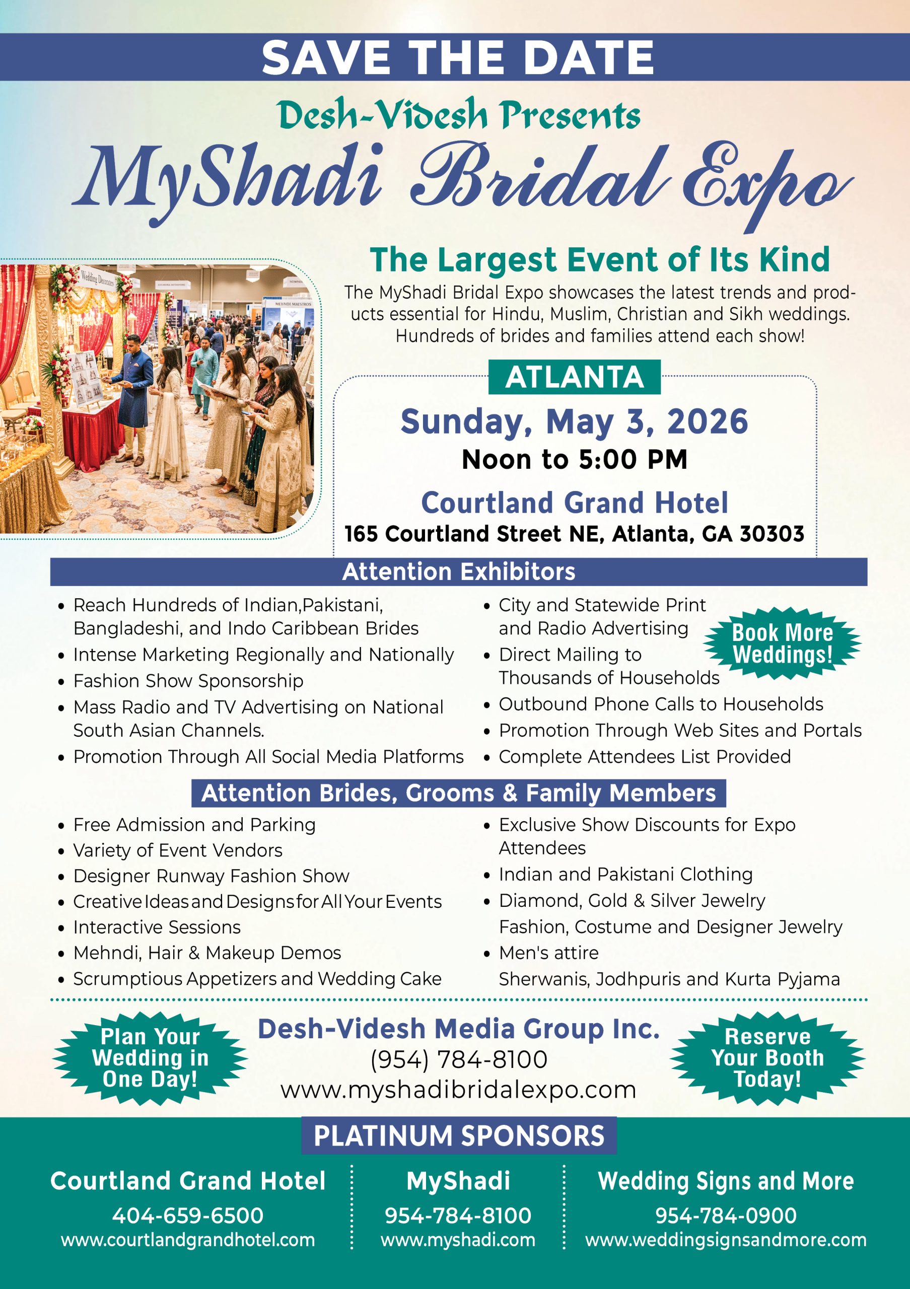 MyShadi Bridal Expo Atlanta 2026 - Sunday, May 3, 2026
